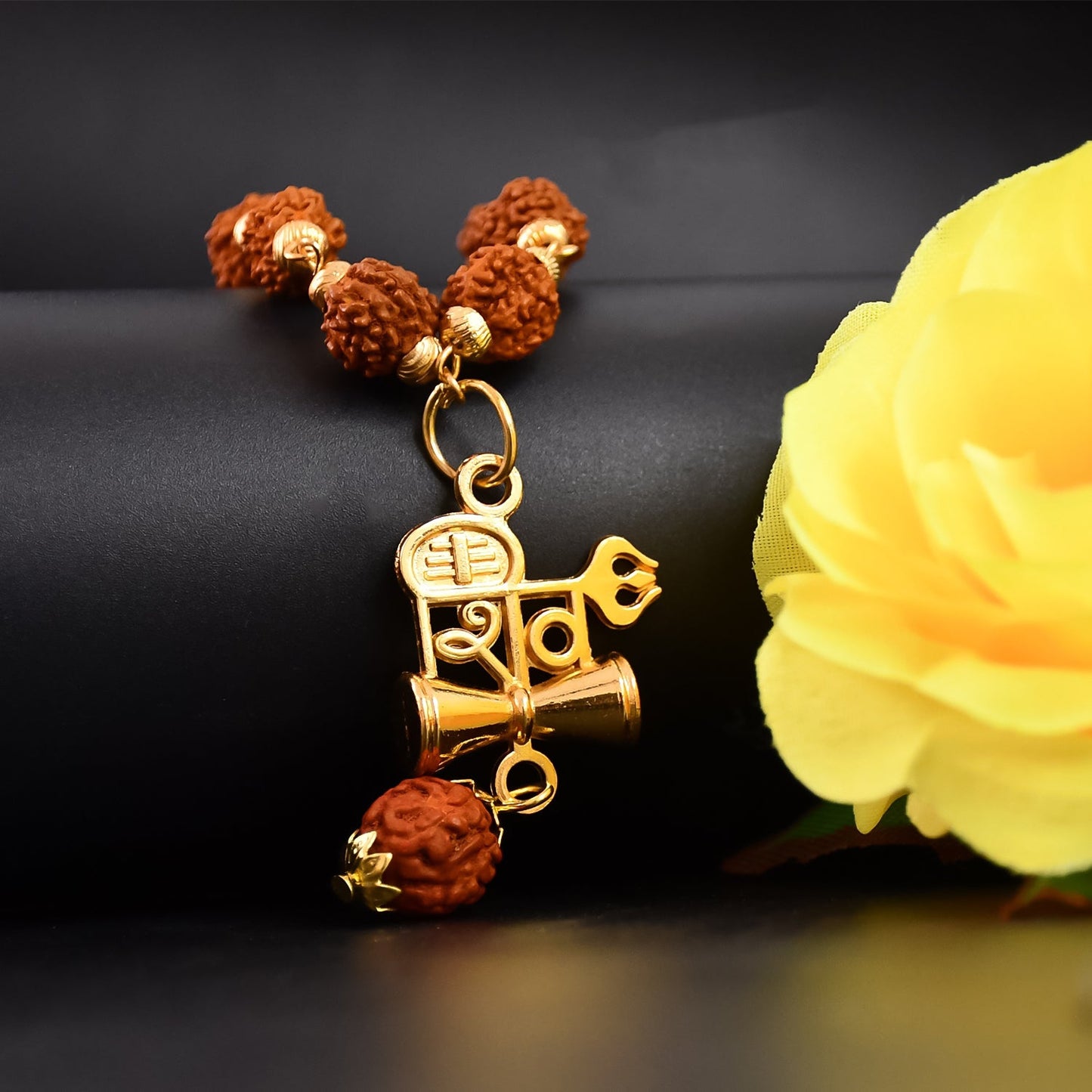 Shiv Pendant with Rudraksha Mala