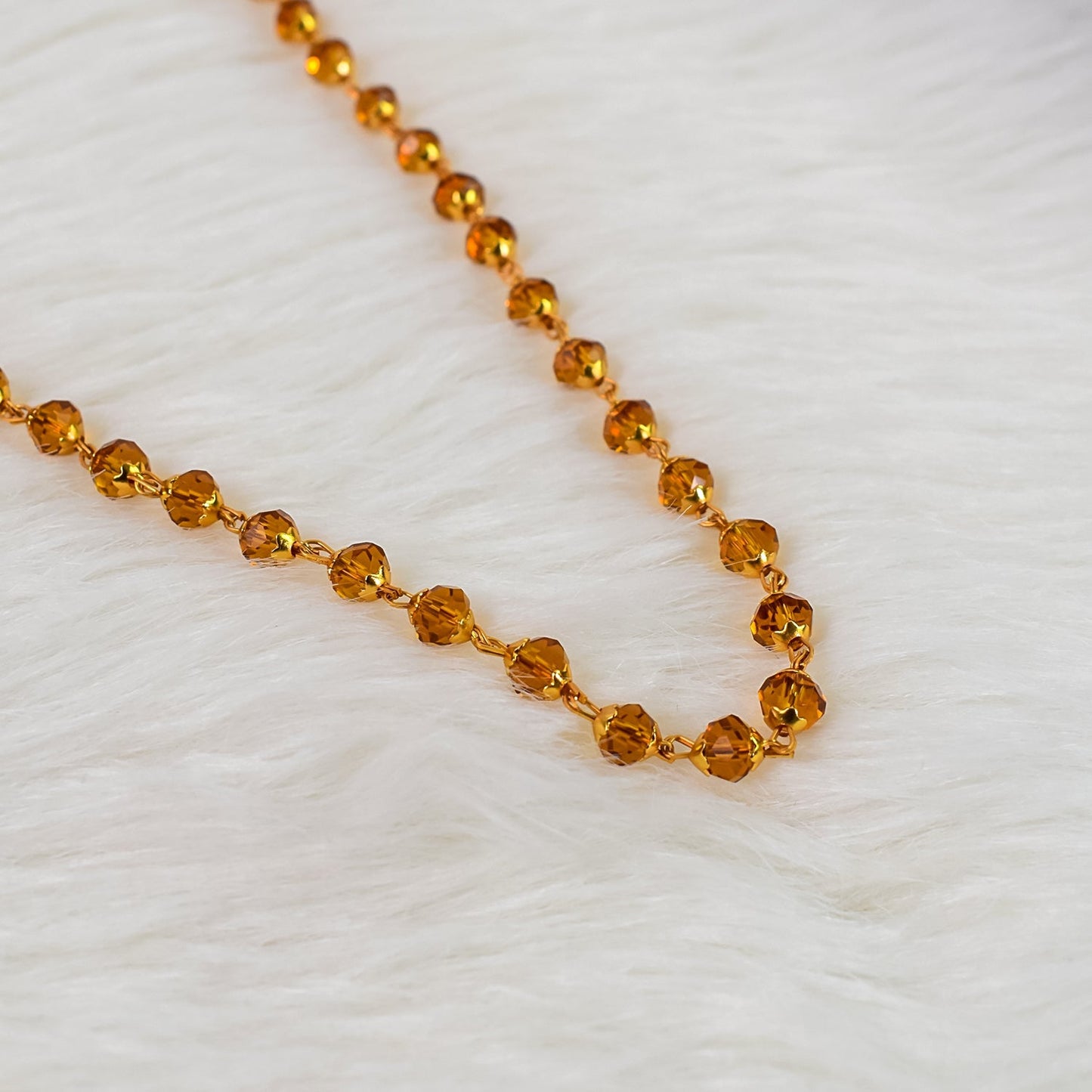 Orange Crystal Mala