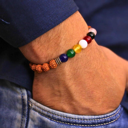 7 Chakra Bracelet With Rudraksh