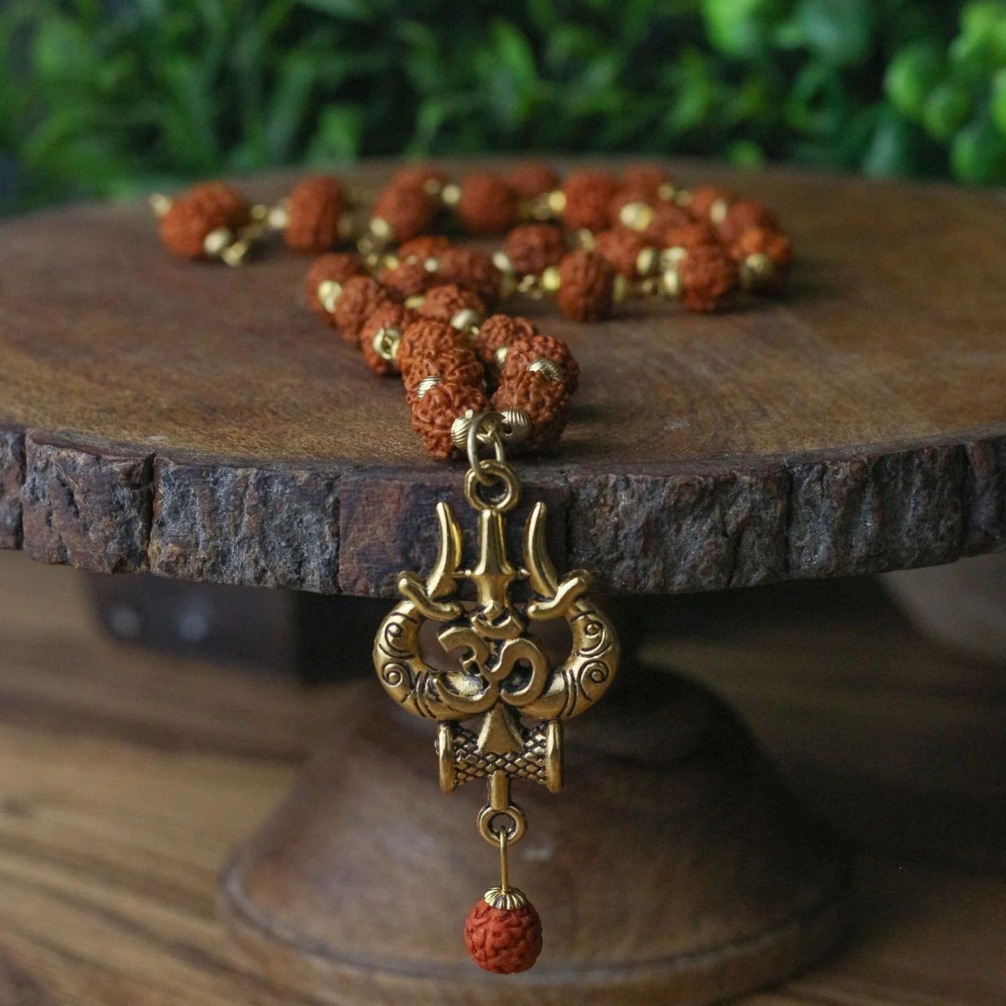 OM Shiva Trishool Rudraksha Necklace