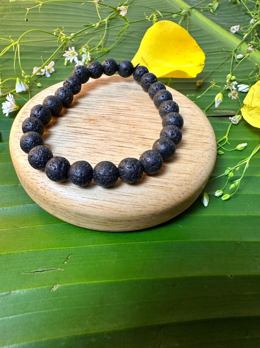 Black Lava Stone Bracelet Natural & Certified Astrological Bracelet